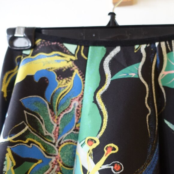 H&M scuba floral Hawaiian midi circle Neoprene skirt 6 4 - Picture 5 of 16